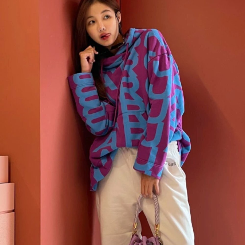 Marc Jacobs Monogram Jumbo logo oversized hoodie -Only S - Picture 2 of 4